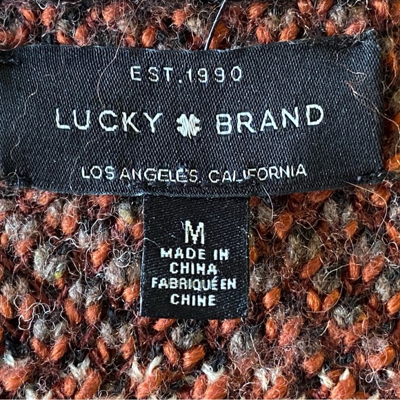 Lucky Brand Boho Zig Zag Aztec Knit Cardigan M - Picture 4 of 4